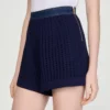Korte broek met hoge taille in gehaakte stijl Korte broek met hoge taille in gehaakte stijl