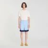 Korte broek met vierkant kruispatroon Korte broek met vierkant kruispatroon