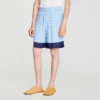 Korte broek met vierkant kruispatroon Korte broek met vierkant kruispatroon