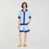 Korte broek met vierkant kruispatroon Korte broek met vierkant kruispatroon