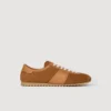 Lage sneaker van leer en suède Lage sneaker van leer en suède