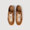 Lage sneaker van leer en suède Lage sneaker van leer en suède