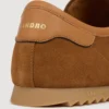 Lage sneaker van leer en suède Lage sneaker van leer en suède