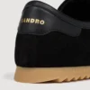 Lage sneakers van leer en suède Lage sneakers van leer en suède