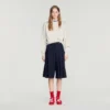 Lange geplooide wollen short Lange geplooide wollen short