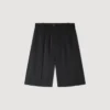 Lange, hooggetailleerde geplooide short Lange, hooggetailleerde geplooide short