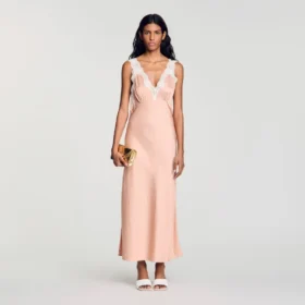 Lingerie-achtige jurk met strass-steentjes
