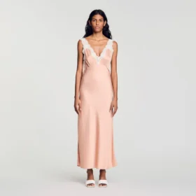 Lingerie-achtige jurk met strass-steentjes