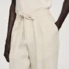 Linnen broek met elastische tailleband Linnen broek met elastische tailleband