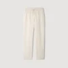 Linnen broek met elastische tailleband Linnen broek met elastische tailleband