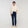Linnen broek met rechte pijpen Linnen broek met rechte pijpen