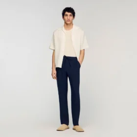 Linnen broek met rechte pijpen