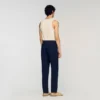 Linnen broek met rechte pijpen Linnen broek met rechte pijpen