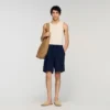 Linnen short met elastische tailleband Linnen short met elastische tailleband