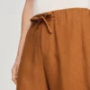 Linnen short met elastische tailleband Linnen short met elastische tailleband