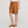 Linnen short met elastische tailleband Linnen short met elastische tailleband