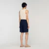 Linnen short met elastische tailleband Linnen short met elastische tailleband