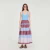 Maxi gestreepte katoenen rok Maxi gestreepte katoenen rok
