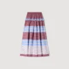 Maxi gestreepte katoenen rok Maxi gestreepte katoenen rok