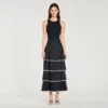 Maxi-rok met ruches en strass-steentjes Maxi-rok met ruches en strass-steentjes