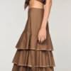 Maxi-rok met ruches en strass-steentjes Maxi-rok met ruches en strass-steentjes