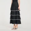 Maxi-rok met ruches en strass-steentjes Maxi-rok met ruches en strass-steentjes