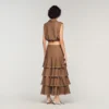 Maxi-rok met ruches en strass-steentjes Maxi-rok met ruches en strass-steentjes