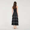 Maxi-rok met ruches en strass-steentjes Maxi-rok met ruches en strass-steentjes