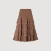 Maxi-rok met ruches en strass-steentjes Maxi-rok met ruches en strass-steentjes