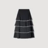 Maxi-rok met ruches en strass-steentjes Maxi-rok met ruches en strass-steentjes