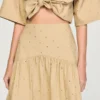 Maxi-rok van katoen met strass-steentjes Maxi-rok van katoen met strass-steentjes