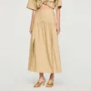 Maxi-rok van katoen met strass-steentjes Maxi-rok van katoen met strass-steentjes