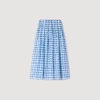Maxi-rok van linnen met gingham-print Maxi-rok van linnen met gingham-print