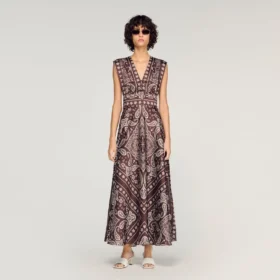 Maxijurk met bandana-print
