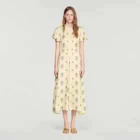 Midi-jurk met paisleyprint
