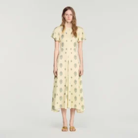 Midi-jurk met paisleyprint
