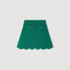 Mini-gebreide rok met decoratieve details Mini-gebreide rok met decoratieve details