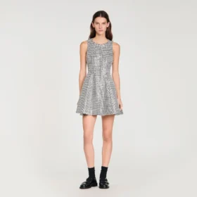 Mini-jurk van tweed en pailletten