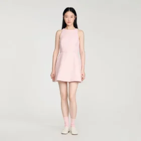Mini-jurk van tweed met pailletten