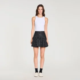 Mini-rok met strepen en pailletten