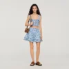 Mini-rok van linnen met gingham-ruitjes Mini-rok van linnen met gingham-ruitjes