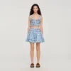 Mini-rok van linnen met gingham-ruitjes Mini-rok van linnen met gingham-ruitjes