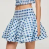 Mini-rok van linnen met gingham-ruitjes Mini-rok van linnen met gingham-ruitjes