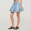 Mini-rok van linnen met gingham-ruitjes Mini-rok van linnen met gingham-ruitjes