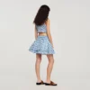 Mini-rok van linnen met gingham-ruitjes Mini-rok van linnen met gingham-ruitjes