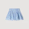 Mini-rok van linnen met gingham-ruitjes Mini-rok van linnen met gingham-ruitjes