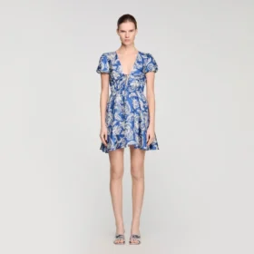 Minijurk met bloemenprint