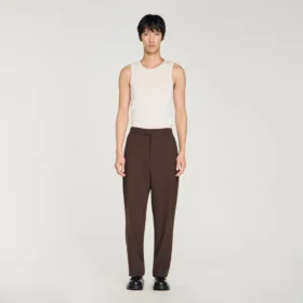 Oversized wollen broek