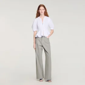 Peplum-overhemd met rits
