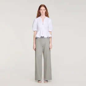 Peplum-overhemd met rits